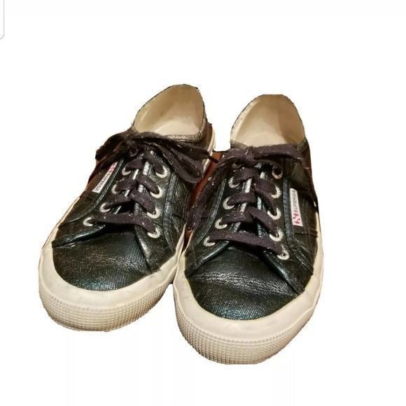 Superga metallic blue sneakers silver wmns…