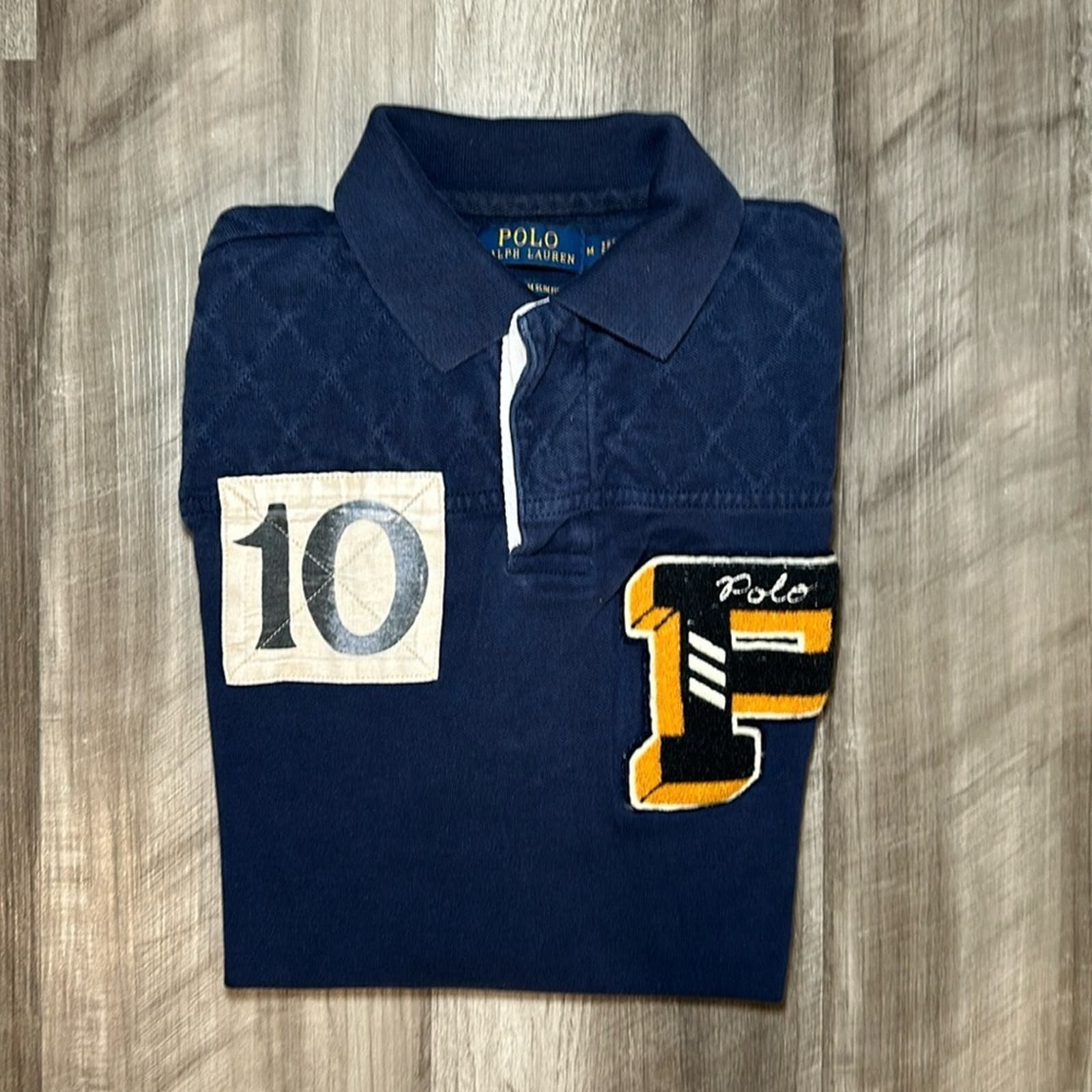 Polo Ralph Lauren Varsity Patch Custom Slim Fit Polo - Medium