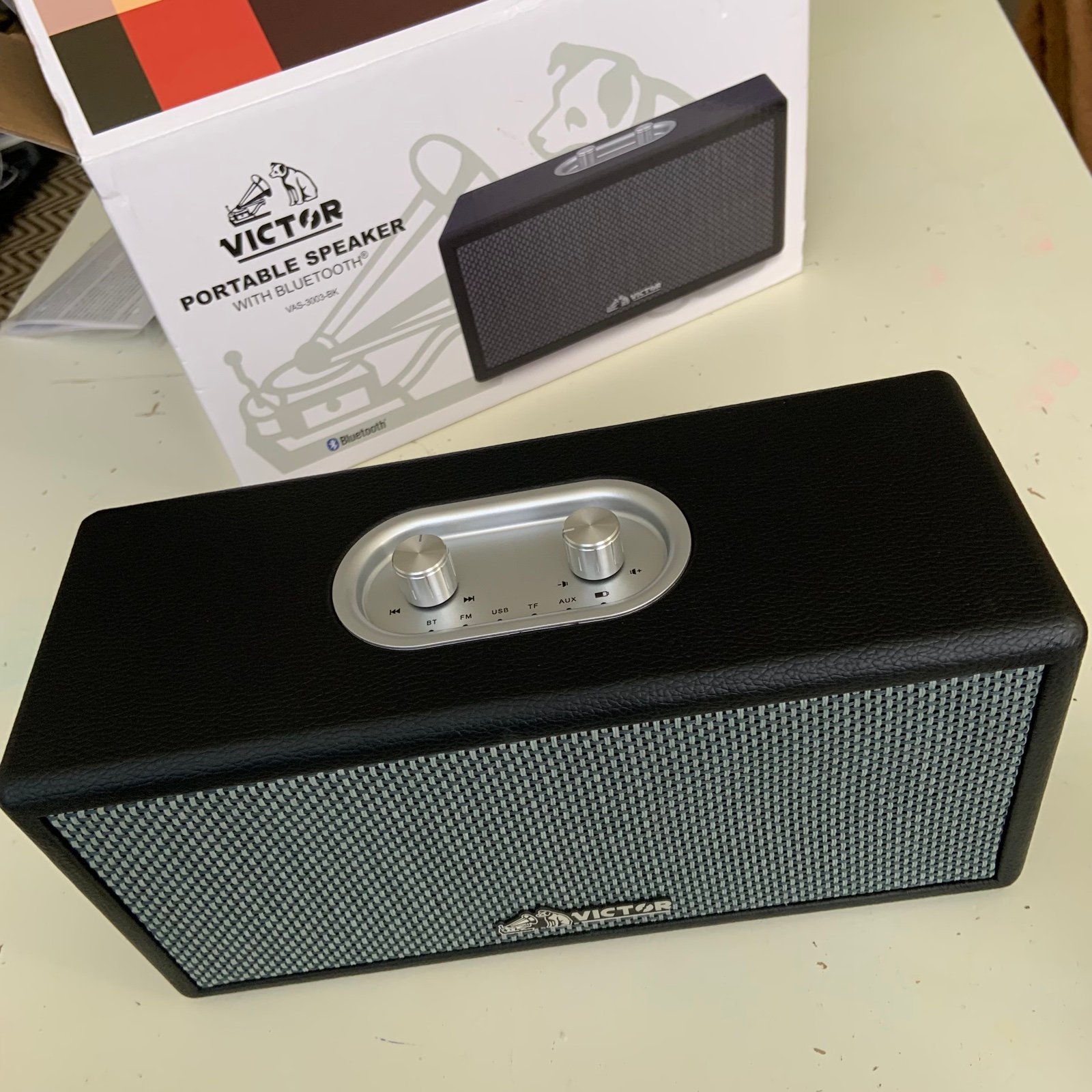 Victor (JVC) VAS-3003-BK Portable Bluetooth Speaker Rechargeable Battery
