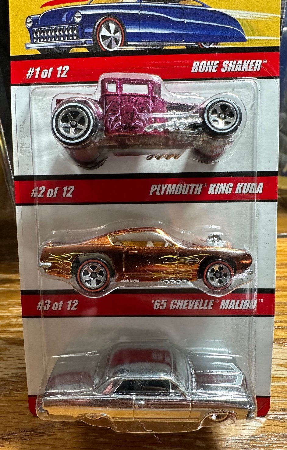 Hot Wheels Classics Bone Shaker Plymouth King Kuda 65 Chevelle Malibu Set