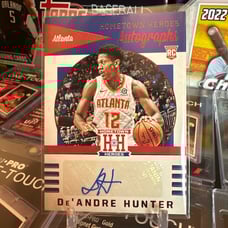 2019-20 Chronicles Hometown Heroes De’Andre Hunter Auto Red ATL Hawks #HH-DAH