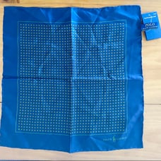 New Polo Ralph Lauren 100% Silk Square Pocket Chief Made in Italy