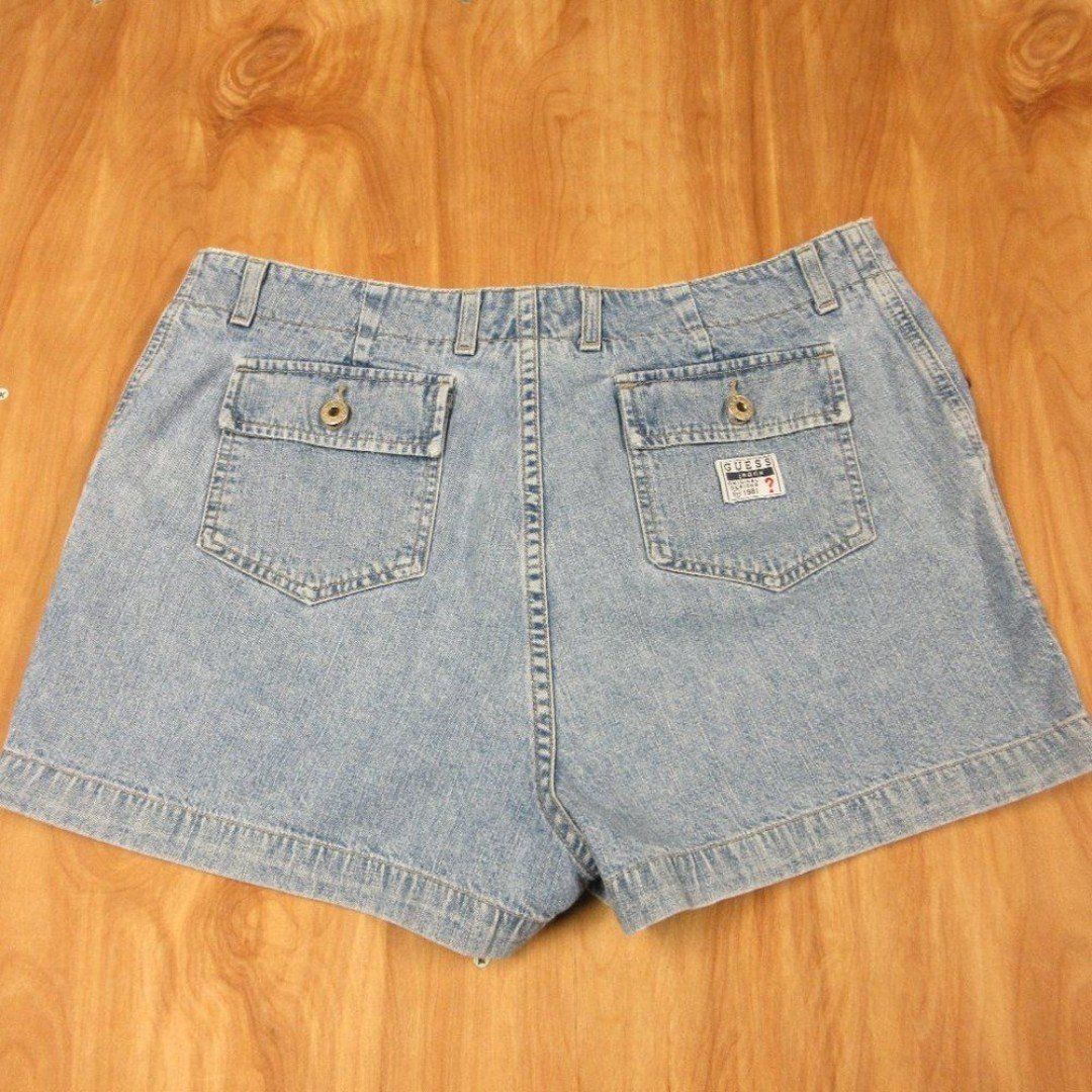 GUESS High Rise Denim Jean Shorts #11984 VINTAGE Size 32 (33.5) USA 80s 90s Y2K