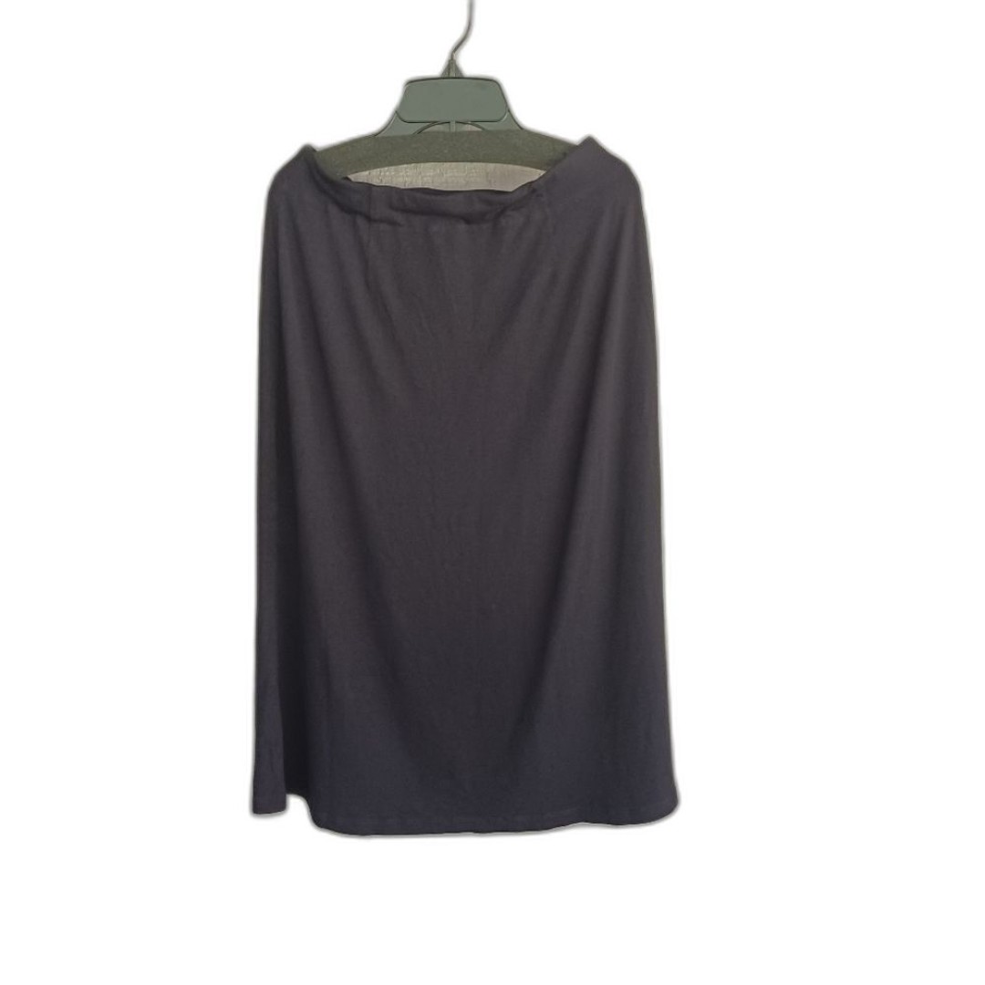 Eileen Fisher Pull On Midi Skirt Size XS Women Color Black Stretch Minimalist