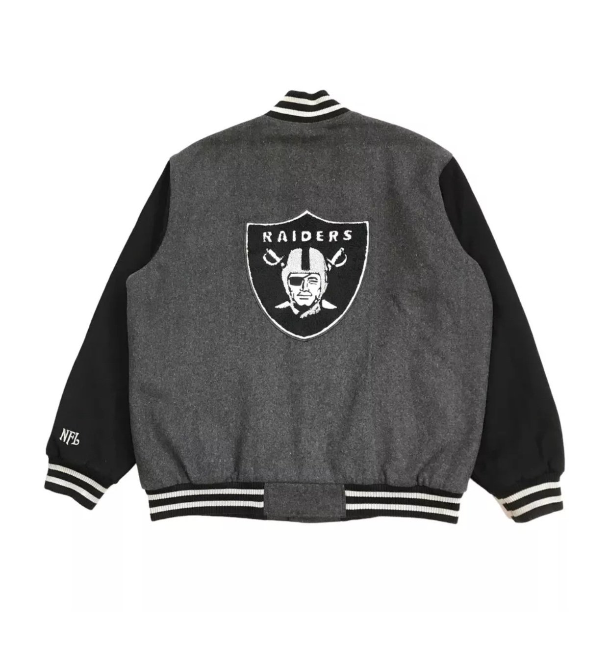 OAKLAND RAIDERS BOMBER JACKET 2XL XXL VARSITY LETTERMAN LA LOS ANGELES VINTAGE