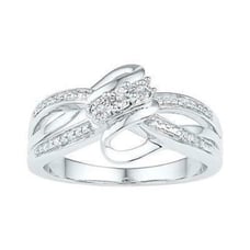 Engagement Diamond Ring 3 stone Bridal 925 Sterling Silver