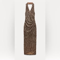 ZARA SEQUIN MIDI DRESS