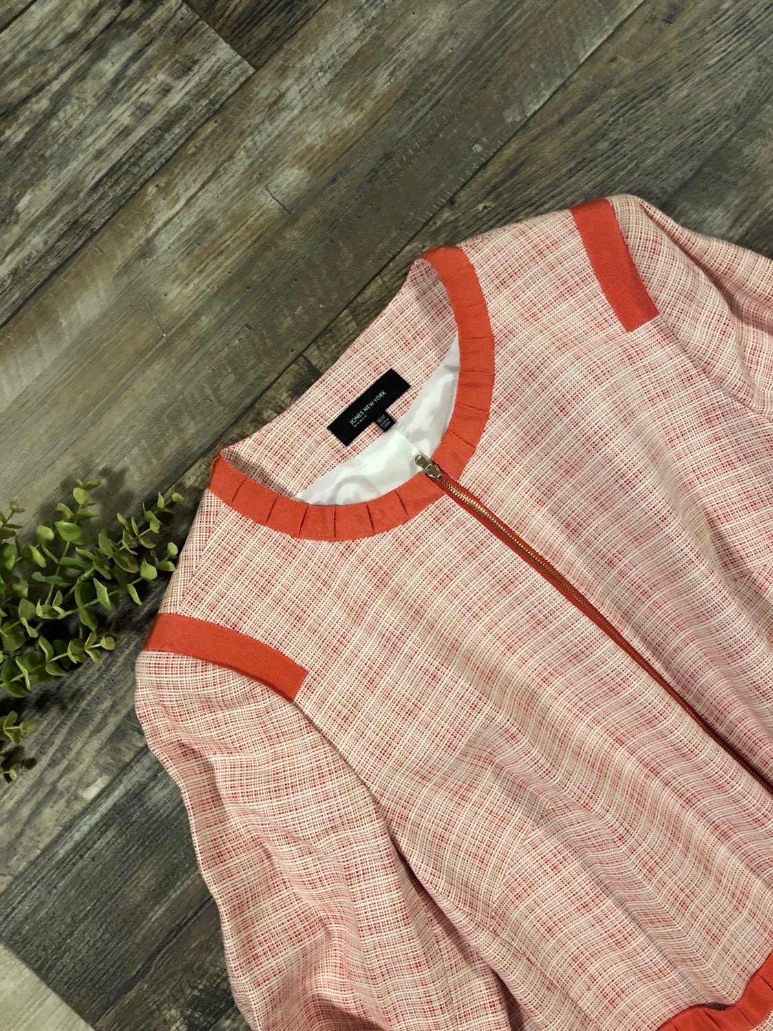 Jones New York Peach Blazer 16W
