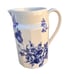 Vintage Square Teapot Charlotte Blue Basket of Roses Transferware