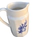 Vintage Square Teapot Charlotte Blue Basket of Roses Transferware