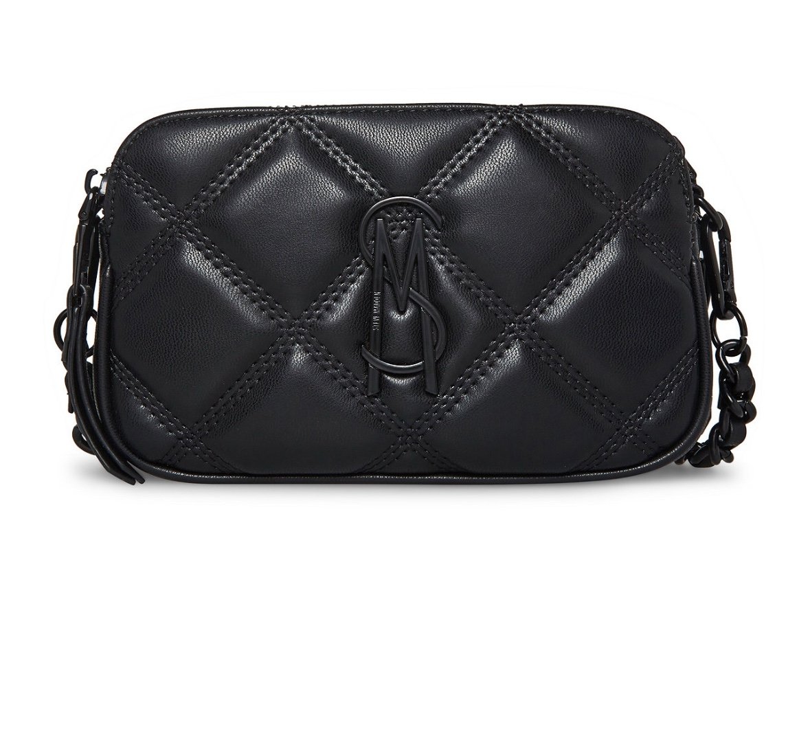 NWOT Steve Madden Bdaisy Quilted Black Crossbody Zipper Bag