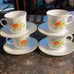 4 Corelle Wildflowers Cups and Saucers