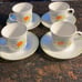 4 Corelle Wildflowers Cups and Saucers