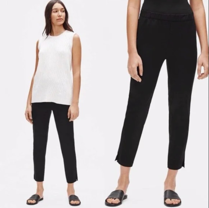 NWT Eileen Fisher Organic Cotton Slim Ankle Pant S/P