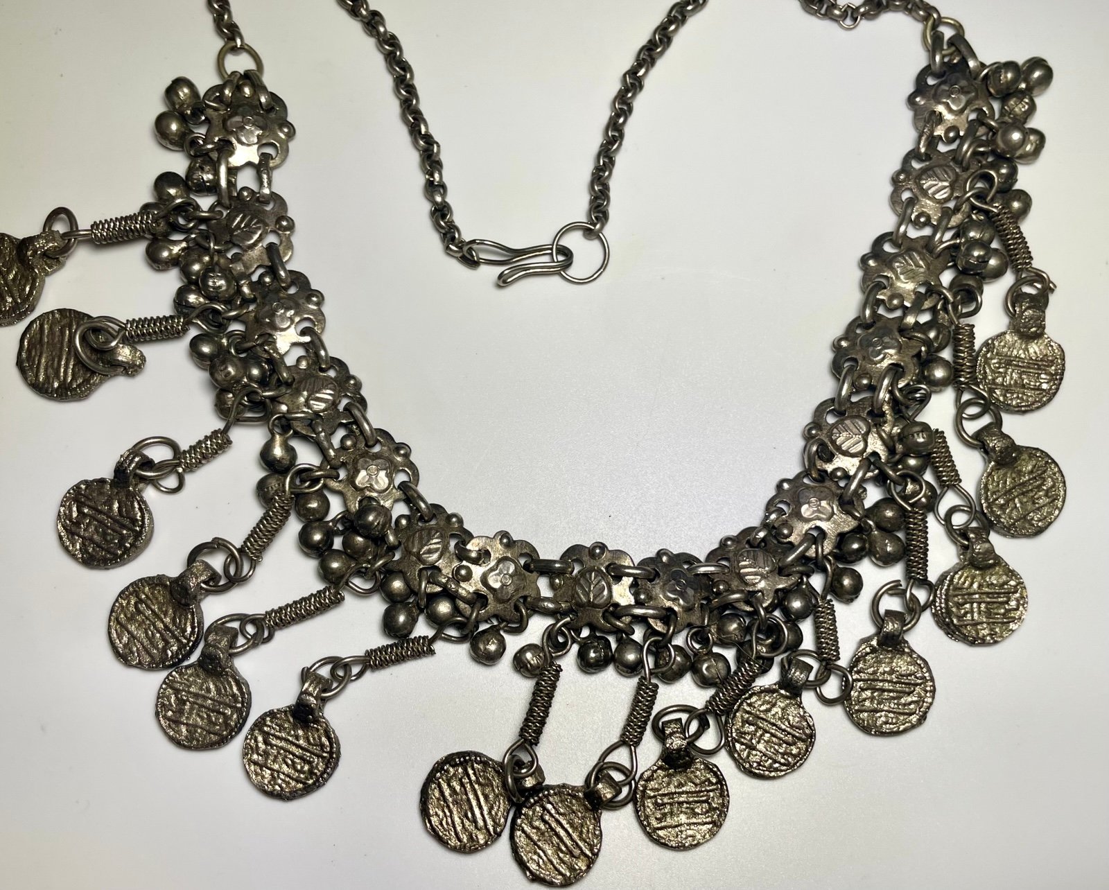 Ethnic Yemeni Bedouin Alpaca Bib Gorgeous Necklace 107 Gr