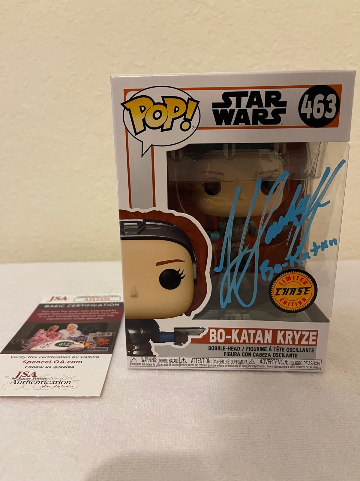 Bo-Katan Kryze Chase Funko Pop + Autograph with JSA Authentication