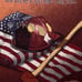 Handmade Woven Tapestry Throw Blanket (Firefighter)