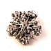 Flower Brooch Rhinestones Silver Tone Setting Vintage