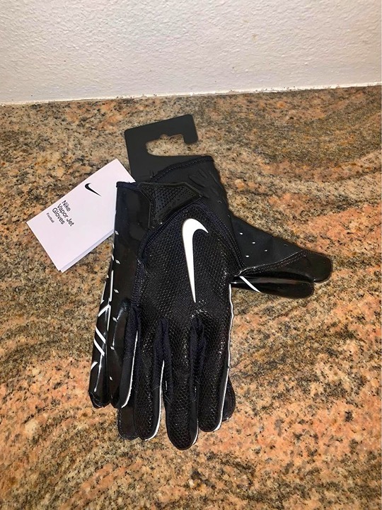 NIKE VAPOR JET 7.0 ADULT RECEIVER FOOTBALL GLOVES, Black DR5110-091 NWT SZ M