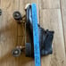 Vintage Hyde Black Leather Roller Skates Men's Size 10.5 With Wooden Case