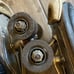 Vintage Hyde Black Leather Roller Skates Men's Size 10.5 With Wooden Case