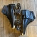 Vintage Hyde Black Leather Roller Skates Men's Size 10.5 With Wooden Case