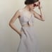 REFORMATION (NWT) Miramar Cut Out Mini Tie Front Dress, Grey/Beige, Size 0