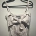 REFORMATION (NWT) Miramar Cut Out Mini Tie Front Dress, Grey/Beige, Size 0