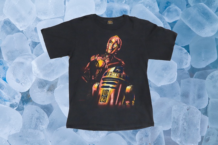 Vintage 90’s Star Wars C-3PO R2-D2 Glow in the Dark T Shirt Men’s L Droids Promo