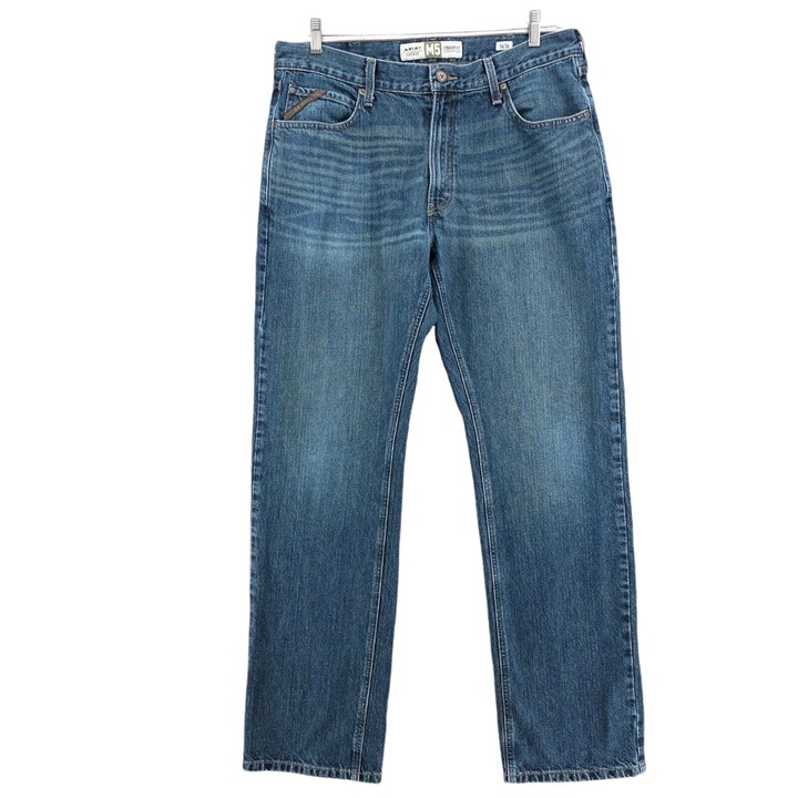 ARIAT M5 Legacy Stackable Straight Leg Jeans Swagger Blue Wash Size 36x36