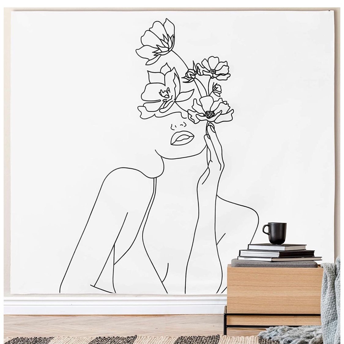 Boho flower head tapestry