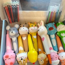Cute Squishy Gel Pens with Soft Grip 12-Pack