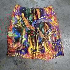 Vintage Y2K Dragonfly Jimi Hendrix Psychedelic Swim Trunk Board Shorts Sz 36