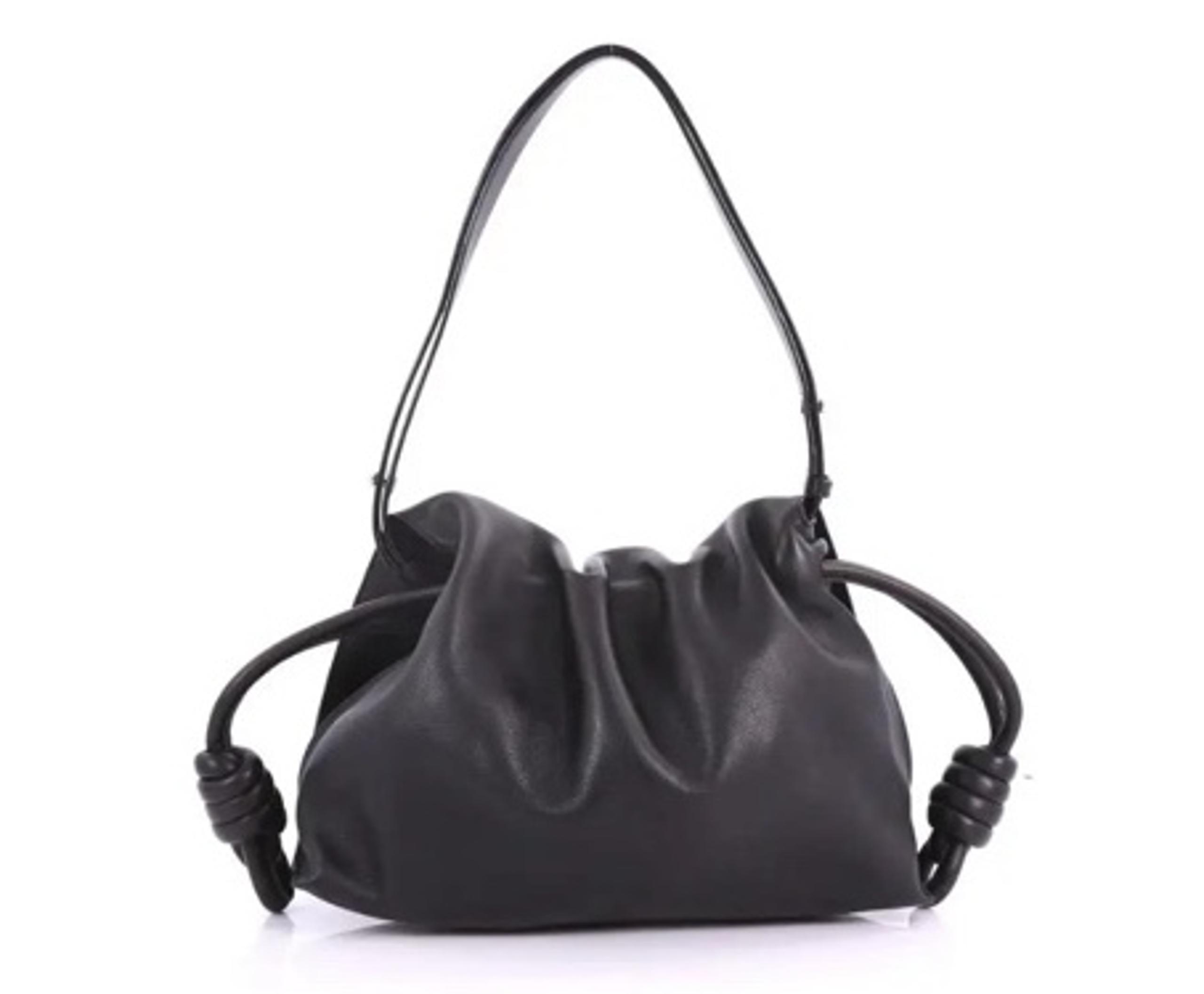 Loewe Dark Blue Drawstring Flamenco Bag