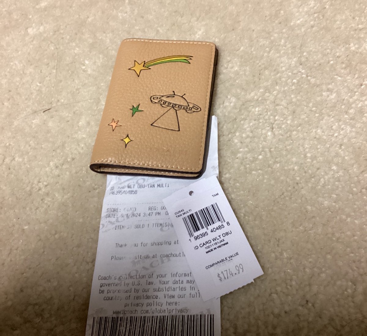 ❤️New Coach Pebbled Leather Coach X Observed By Us Id Card Wallet gift receipt