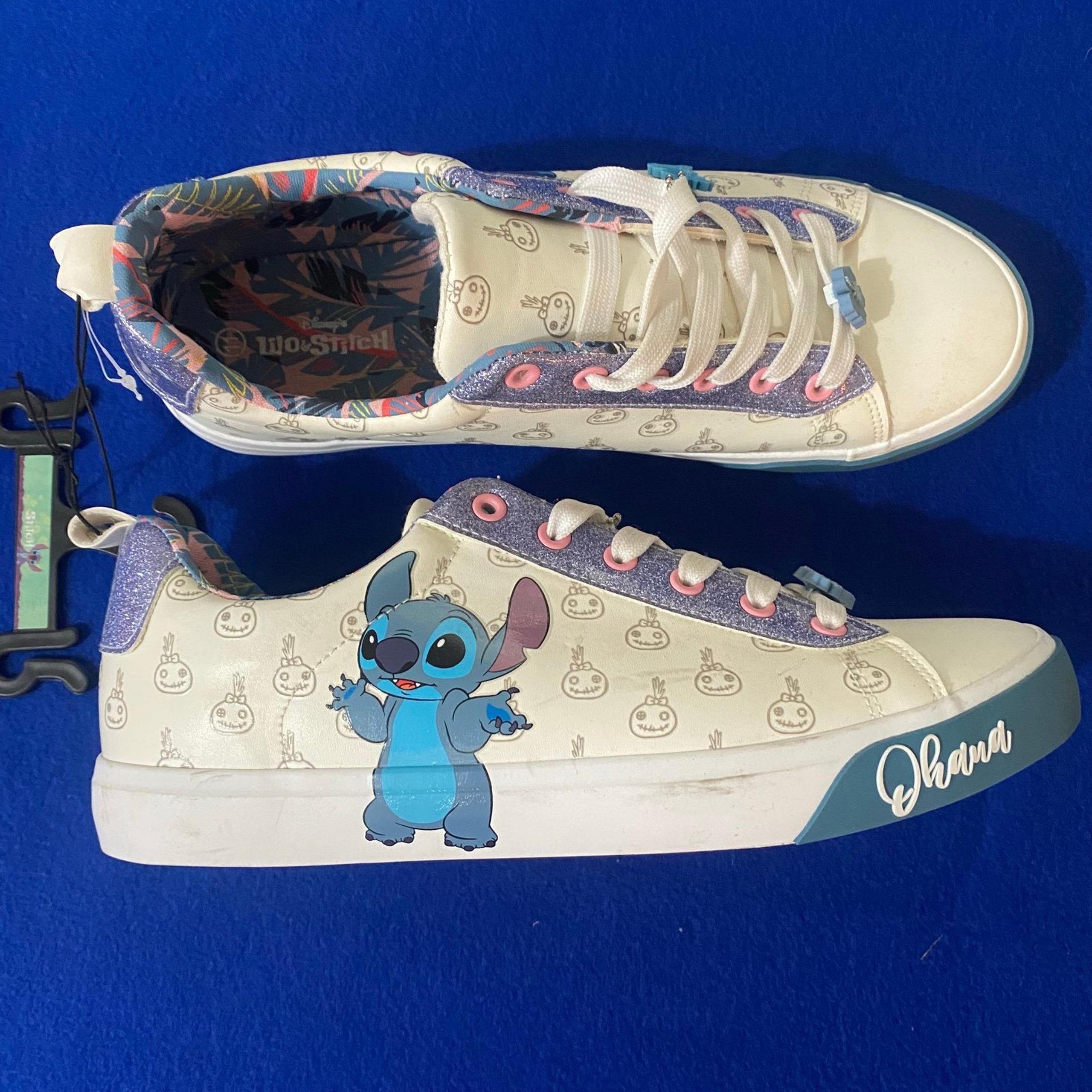 Lilo & Stitch NEW ground up shoes sparkle pink purple white