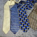 Lot of 4 Jen’s ties in blue and gold color scheme/ color way various designers