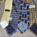 Lot of 4 Jen’s ties in blue and gold color scheme/ color way various designers