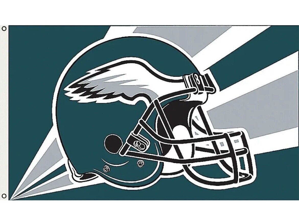 Philadelphia Eagles Extra Large Flag 5x8 Foot Double Sided Helmet Logo