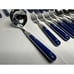 Anacapa Blue Flatware Set With Ladle Forks Spoons Knives 21 Pc Set