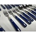 Anacapa Blue Flatware Set With Ladle Forks Spoons Knives 21 Pc Set