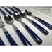 Anacapa Blue Flatware Set With Ladle Forks Spoons Knives 21 Pc Set