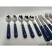 Anacapa Blue Flatware Set With Ladle Forks Spoons Knives 21 Pc Set