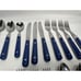 Anacapa Blue Flatware Set With Ladle Forks Spoons Knives 21 Pc Set