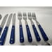 Anacapa Blue Flatware Set With Ladle Forks Spoons Knives 21 Pc Set