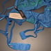 Victoria's Secret vintage green swarovski nylon strappy bra v string panty set V