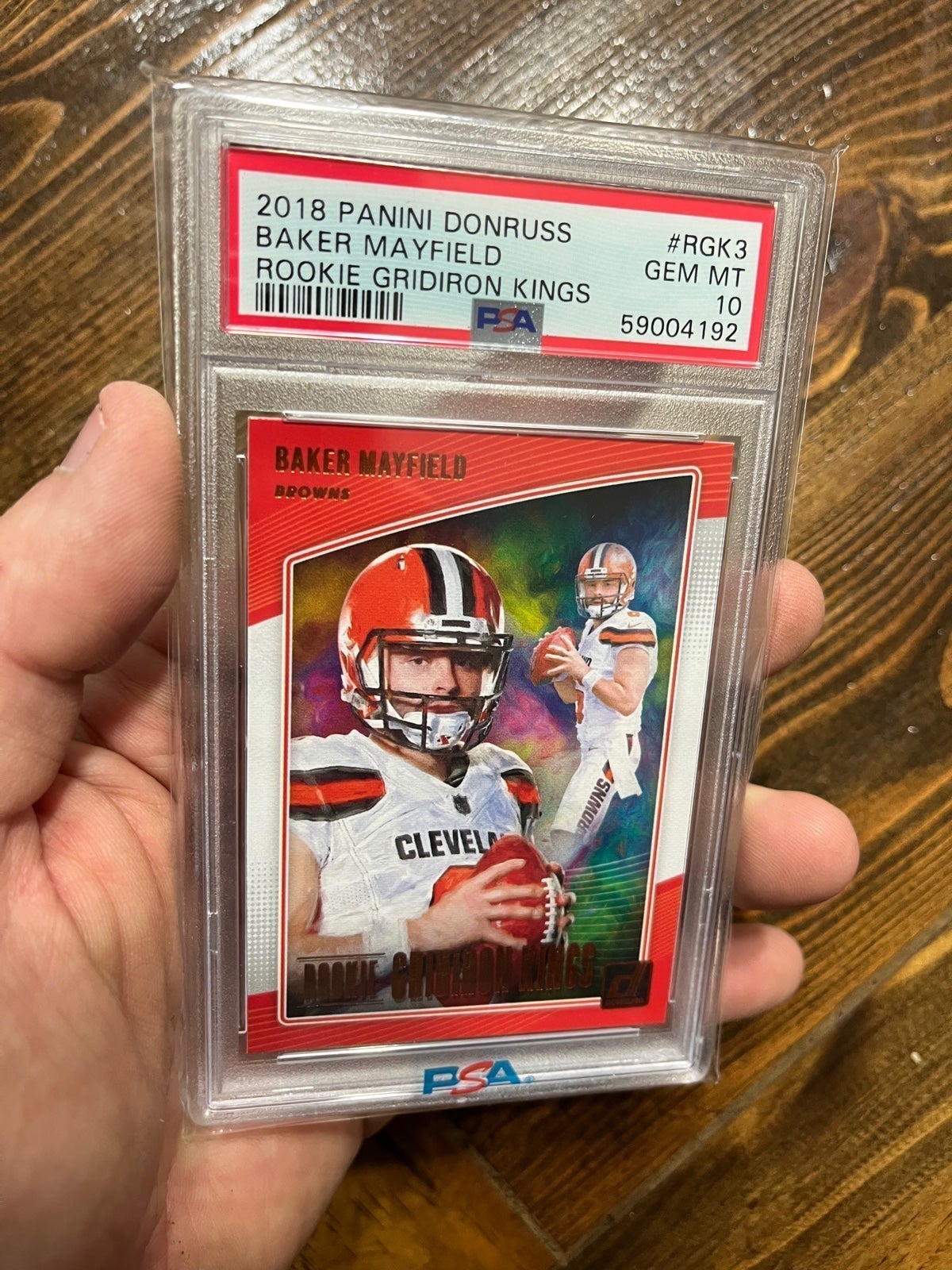 2018 Baker Mayfield Donruss Rookie Gridiron Kings PSA 10 Gem Mint RC Buccaneers