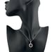 Beautiful Black and White Diamond Cluster Pendant with 20 Sterling Chain