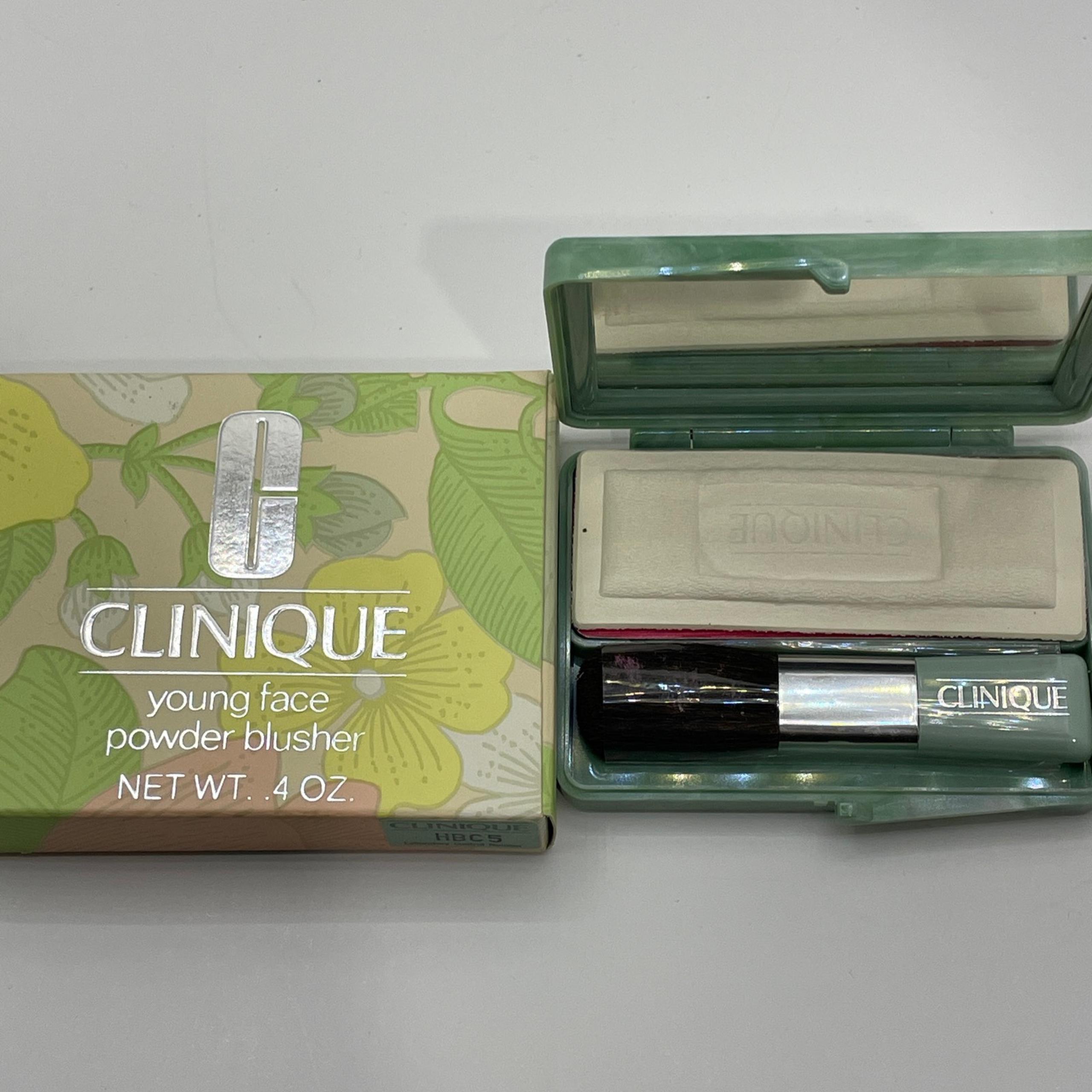 Vintage Clinique Young Face Powder Blusher 20 Lemon Rose .4 Oz Make Up Beauty