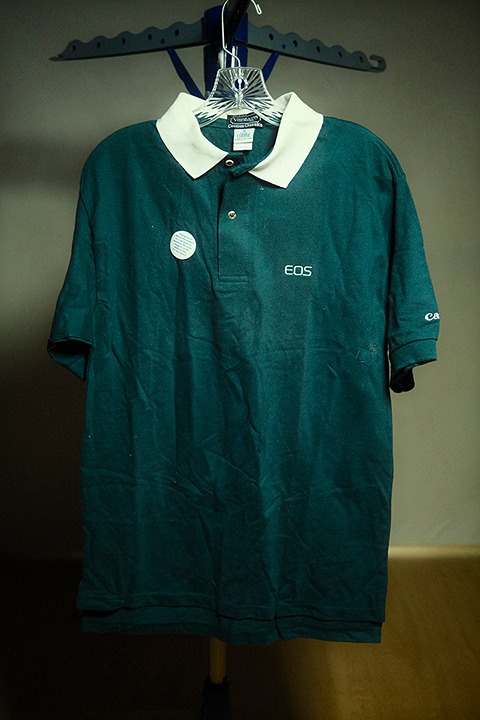 Canon Camera Promotional Promo EOS green shirt size Small never worn